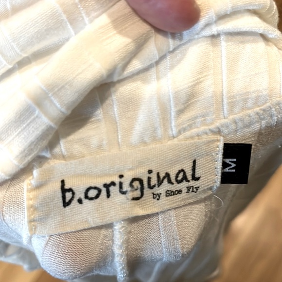 Off White Cream Dress B Original Boutique Knit A Line Medium Women Fit and Flare - Picture 11 of 12